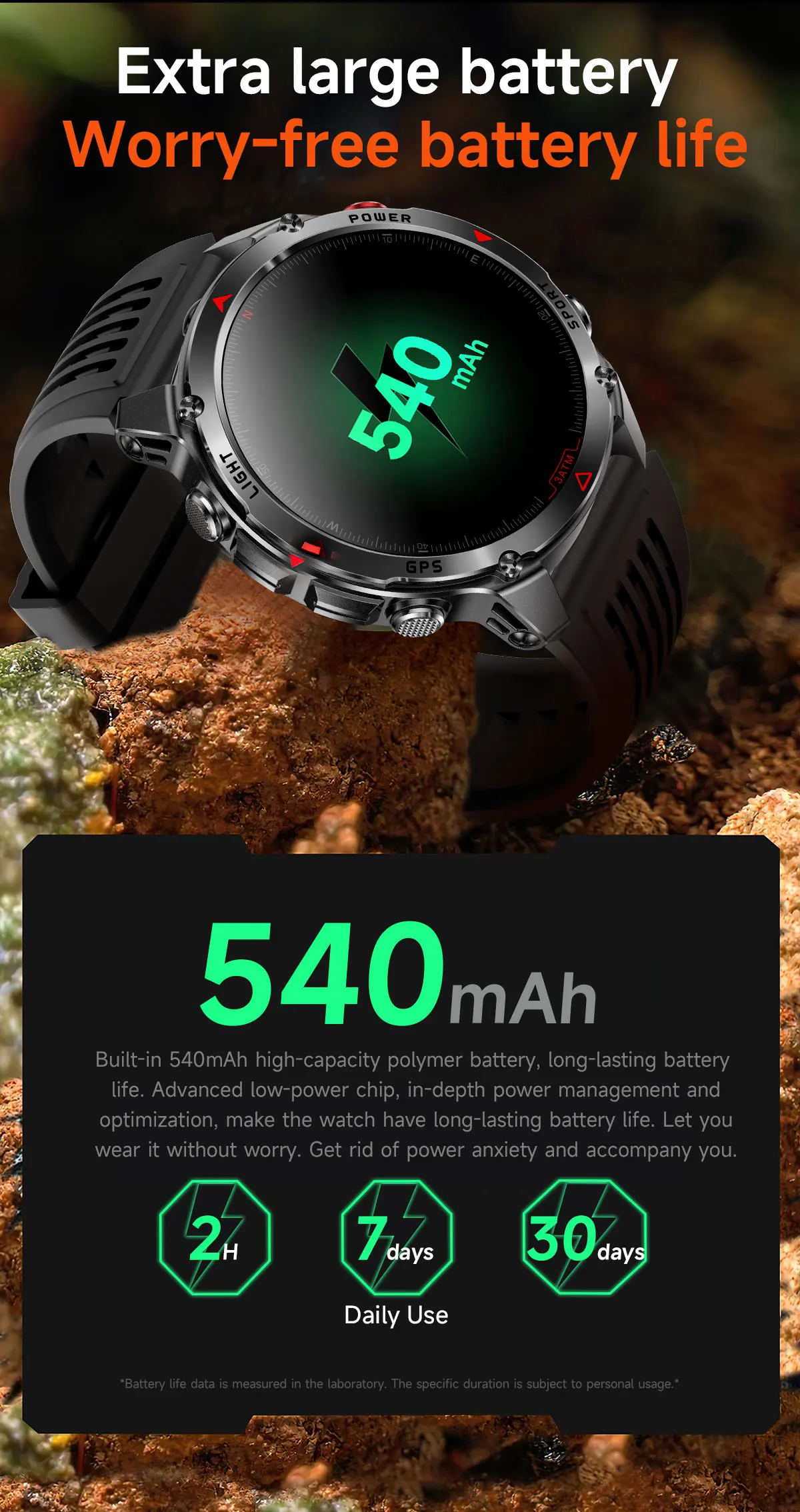 T-Rex 3 Pro Military Grade AGPS Smart Watch 10ATM Waterproof Dual-band GNSS Compass Altimeter AMOLED Swim Sports Smart Watch Men