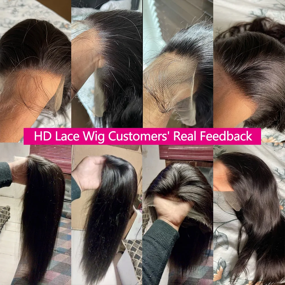 Queenlike Real Hd Lace Frontal Human Hair Wigs for Women Pre Plucked 13x4 Straight Scalp Invisible Strap Hd Lace Human Hair Wig