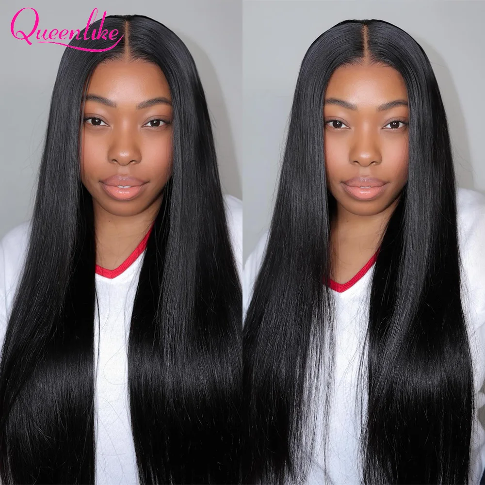 Queenlike Real Hd Lace Frontal Human Hair Wigs for Women Pre Plucked 13x4 Straight Scalp Invisible Strap Hd Lace Human Hair Wig