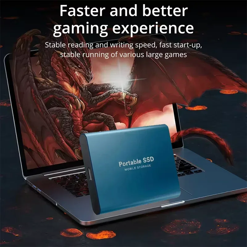 Genuine Portable SSD 1TB High Speed External Hard Drive 2TB/4TB USB 3.2 Hard Disk 16TB Mass Solid State Drive for Laptop/PC/MAC