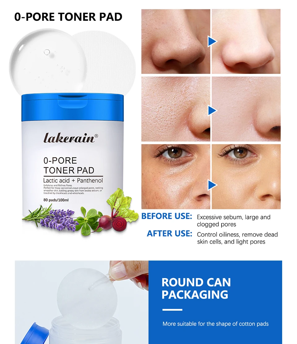 Zero Pore Toner Pads Control Oil Reduce Sebum Exfoliate Deep Clean Refines Pores Antioxidant Skincare Treatment skincare korean