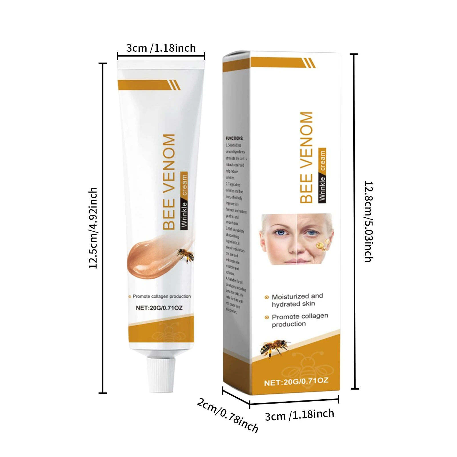 Bee Venom Wrinkle Removal Cream Firming Lifting Facial Moisturizing Deep Hydration Smoothing Fine Lines Anti Aging Face Cream Bee Venom Wrinkle Removal Cream Firming Lifting Facial Moisturizing Deep Hydration Smoothing Fine Lines Anti Aging Face Cream