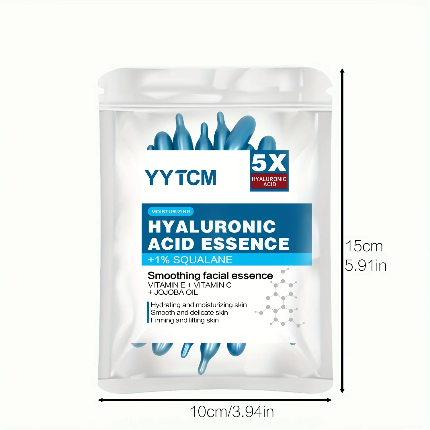 Hyaluronic acid deep moisturizing capsule essence, deep moisturizing and brightening skin essence (0.4gx30 capsules)/bag -1 bag