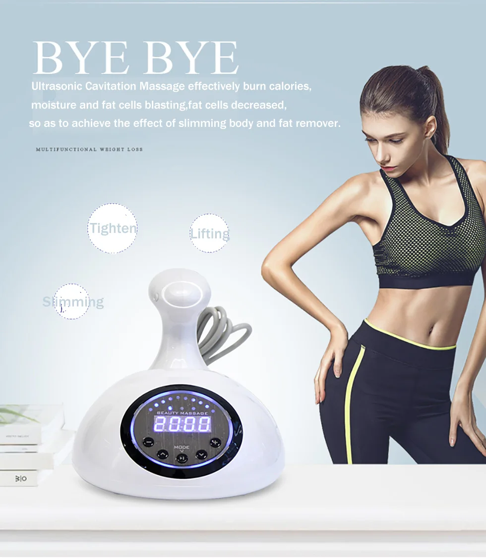 80K Ultrasonic Cavitation Machine Weight Loss Lifting Skin Tightening Cellulite Massage Body Shaping Machine Fat Burner
