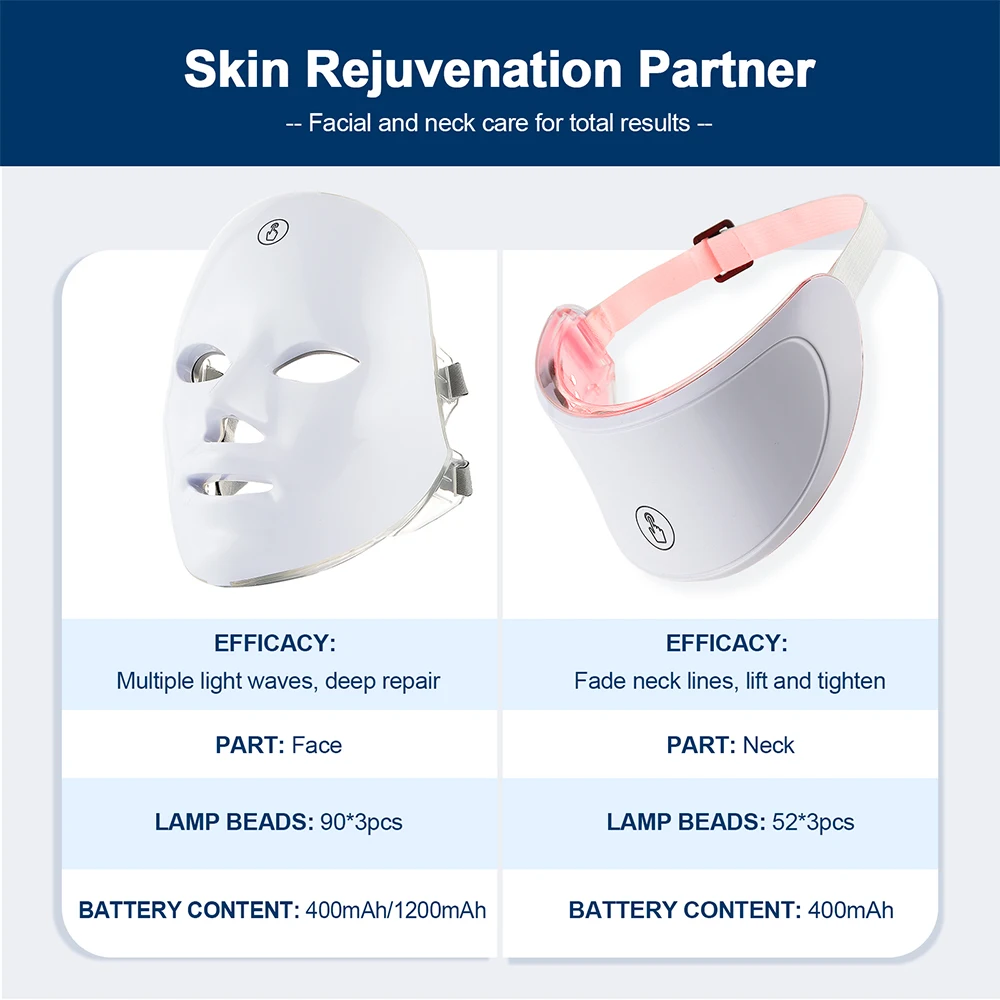 7 Colors Led Facial Mask With Neck Red Light Therapy Mask For Skin Tightening Lifting Anti-aging Bio-Light Beauty Whitening Home 7 Colors Led Facial Mask With Neck Red Light Therapy Mask For Skin Tightening Lifting Anti-aging Bio-Light Beauty Whitening Home