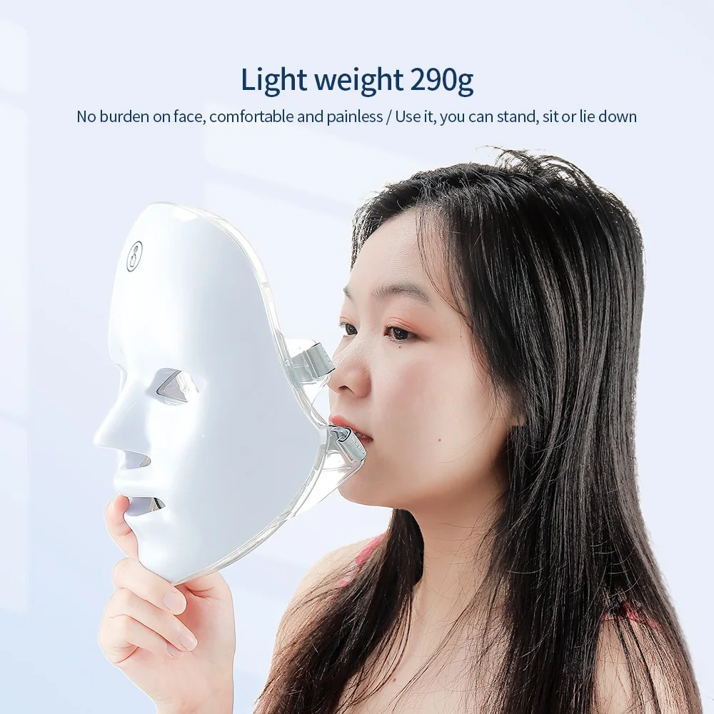 7 Colors Led Facial Mask With Neck Red Light Therapy Mask For Skin Tightening Lifting Anti-aging Bio-Light Beauty Whitening Home 7 Colors Led Facial Mask With Neck Red Light Therapy Mask For Skin Tightening Lifting Anti-aging Bio-Light Beauty Whitening Home