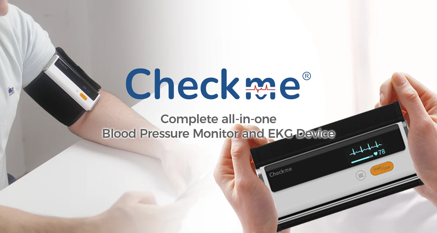 Checkme BP2 Upper Arm Blood Pressure Monitor with ECG Wireless Blood Pressure Machine with Bluetooth ECG and Heart Rate Monitor
