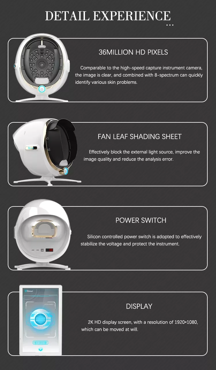 NEW 2025 Magic Mirror 3D Digital Facial Analysis Machine Product Desc Skin Analyzer AI Intelligent Image Instrument Detector