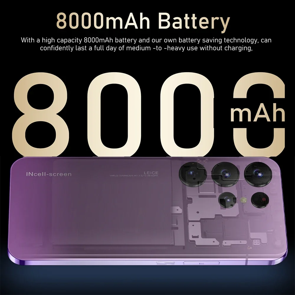 2026 New 5G dual card dual standby For original intelligent S26 Ultrar Ultra global version Android 14 system 8000mAh battery