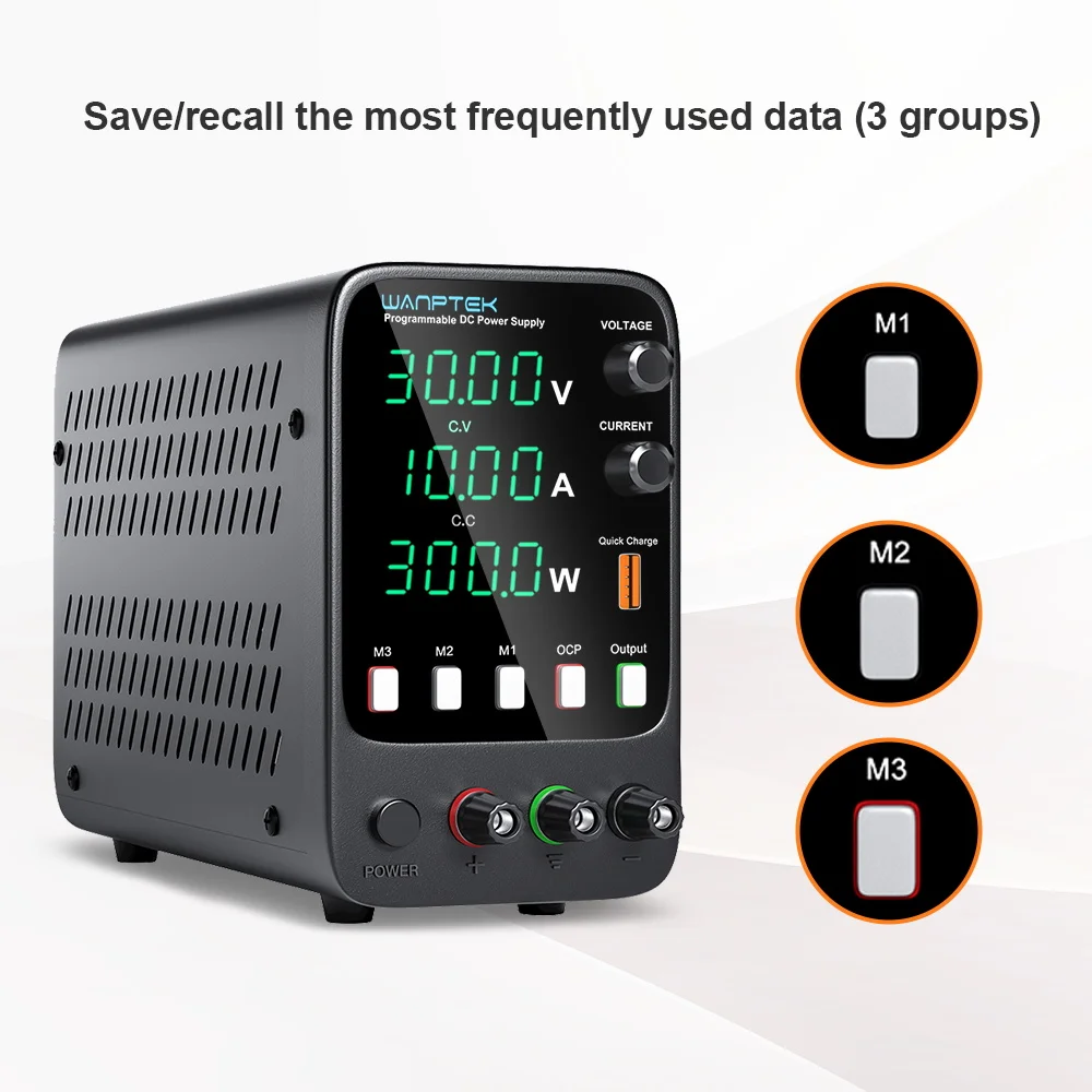 Wanptek DC Lab Power Supply 30V 60V 120V Adjustable Voltage Regulator Preset Voltage Current Dual Input Voltage 220V/110V Wanptek DC Lab Power Supply 30V 60V 120V Adjustable Voltage Regulator Preset Voltage Current Dual Input Voltage 220V/110V