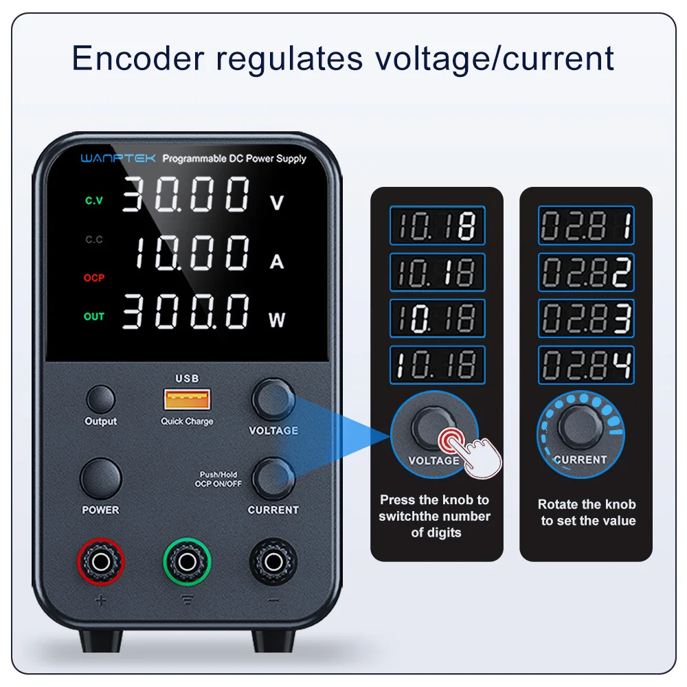 Wanptek DC Lab Power Supply 30V 60V 120V Adjustable Voltage Regulator Preset Voltage Current Dual Input Voltage 220V/110V Wanptek DC Lab Power Supply 30V 60V 120V Adjustable Voltage Regulator Preset Voltage Current Dual Input Voltage 220V/110V