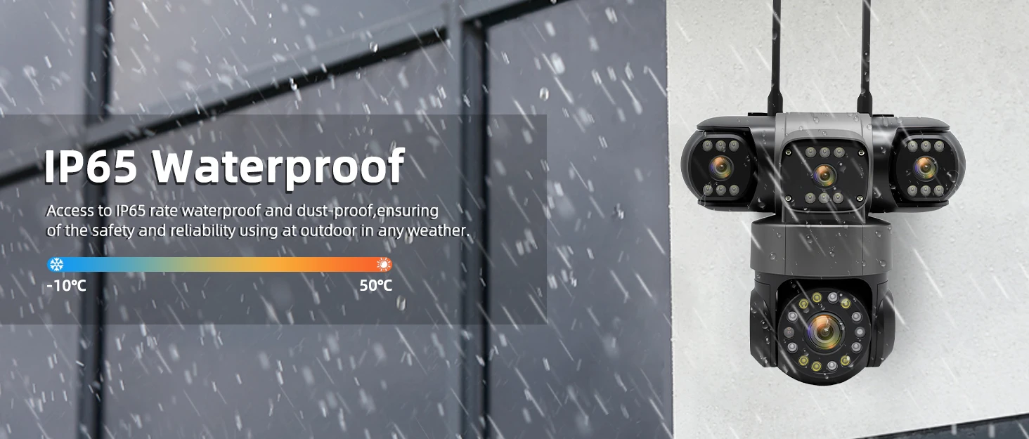 10K 20MP Home Security Outdoor WiFi Camera 4 Lens 4 Screen 360° 16X Zoom CCTV Wireless Surveillance PTZ Cam Security Protection 10K 20MP Home Security Outdoor WiFi Camera 4 Lens 4 Screen 360° 16X Zoom CCTV Wireless Surveillance PTZ Cam Security Protection