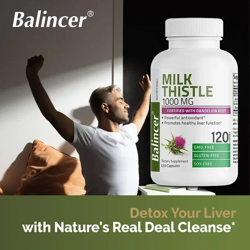 Milk Thistle Dandelion Root Supplement - Liver Health Support, Antioxidant Support, Detoxification, 120 Capsules Milk Thistle Dandelion Root Supplement - Liver Health Support, Antioxidant Support, Detoxification, 120 Capsules