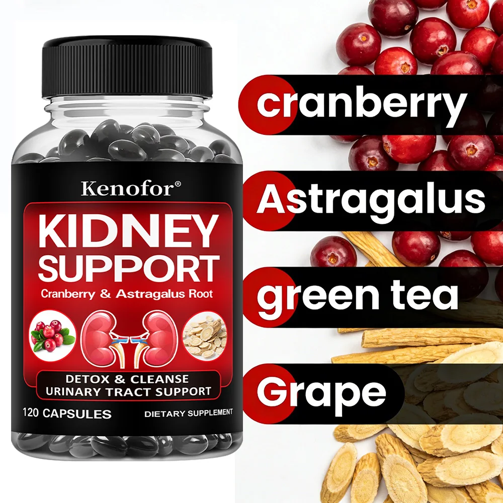 Kidney Support Supplement - with Cranberry for Normal Urinary Tract Health and Bladder Health, Healthy Kidney Function