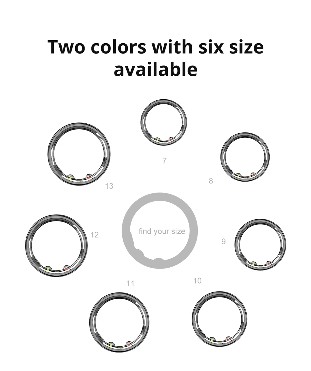 COLMI R10 Smart Ring with Charging Case for Men Women, Health and Sleep Monitor, 5ATM Waterproof, Multi-sport Mode COLMI R10 Smart Ring with Charging Case for Men Women, Health and Sleep Monitor, 5ATM Waterproof, Multi-sport Mode