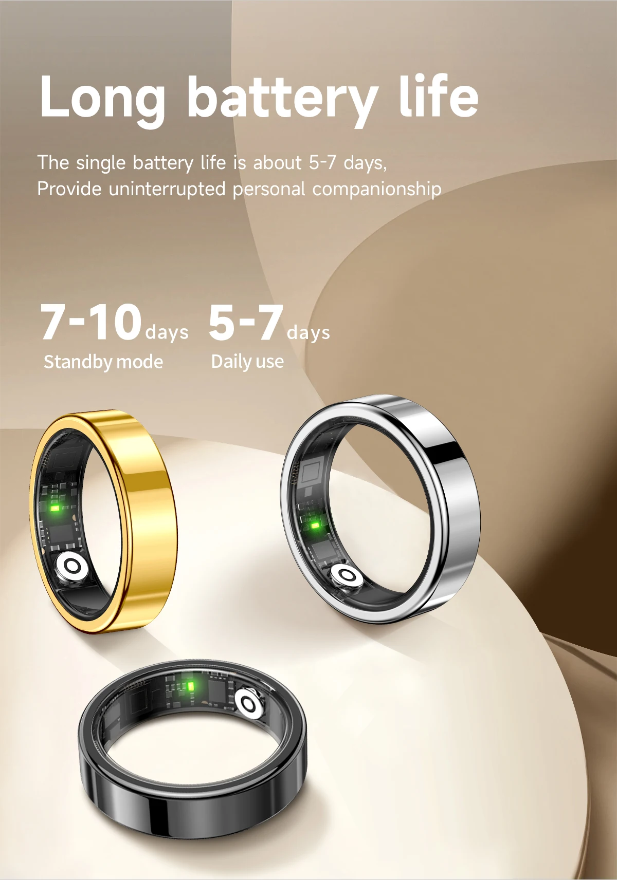 2026 New Smart Ring Heart Rate Blood Pressure Sleep Monitoring Motion Tracking IP68 Waterproof Men Women Smart Ring Holiday Gift 2026 New Smart Ring Heart Rate Blood Pressure Sleep Monitoring Motion Tracking IP68 Waterproof Men Women Smart Ring Holiday Gift