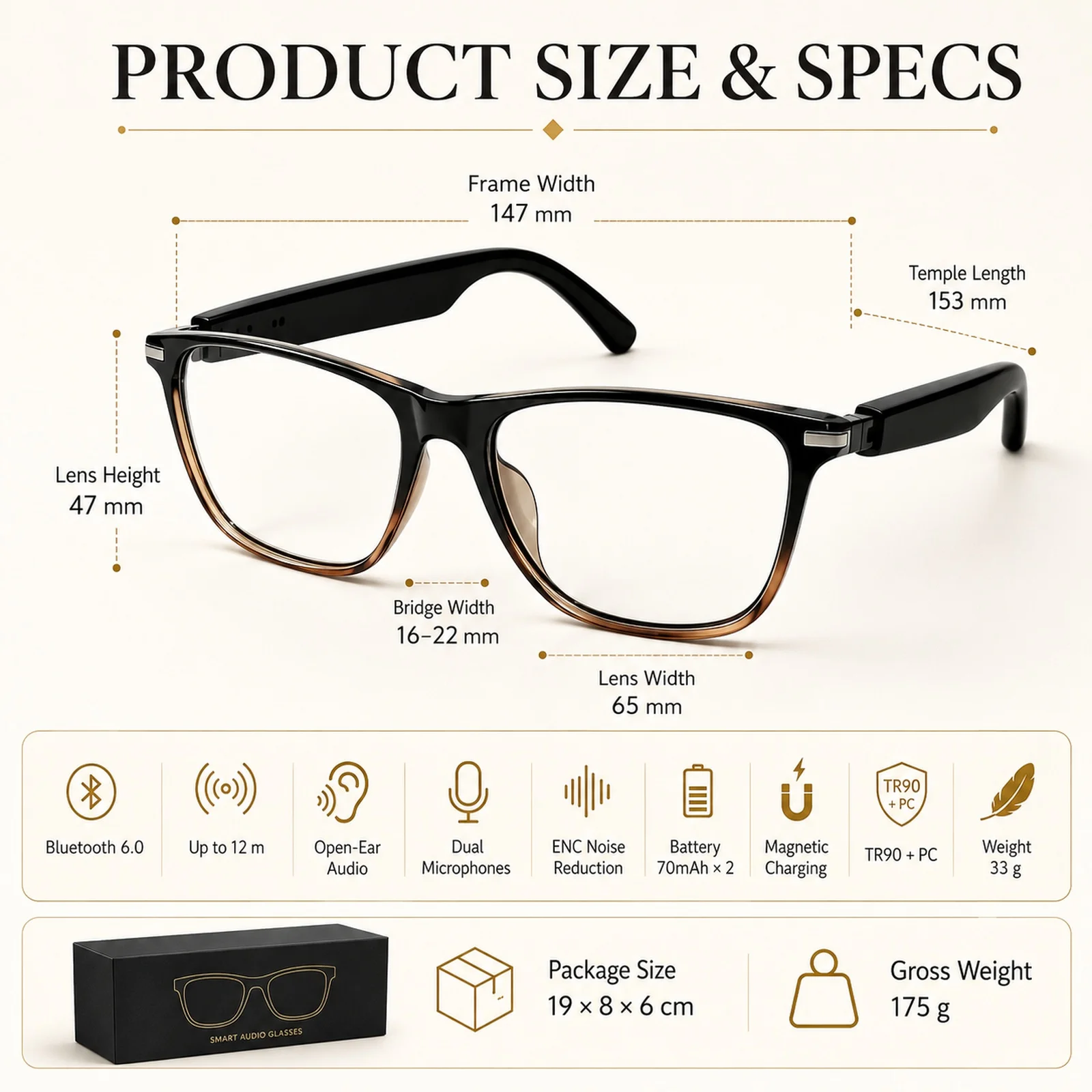 Photochromic Sunglasses with Open Ear Bluetooth Glasses, Smart AI Voice Assistant, Dual Mic ENC Smartglasses for Clear Calls Photochromic Sunglasses with Open Ear Bluetooth Glasses, Smart AI Voice Assistant, Dual Mic ENC Smartglasses for Clear Calls