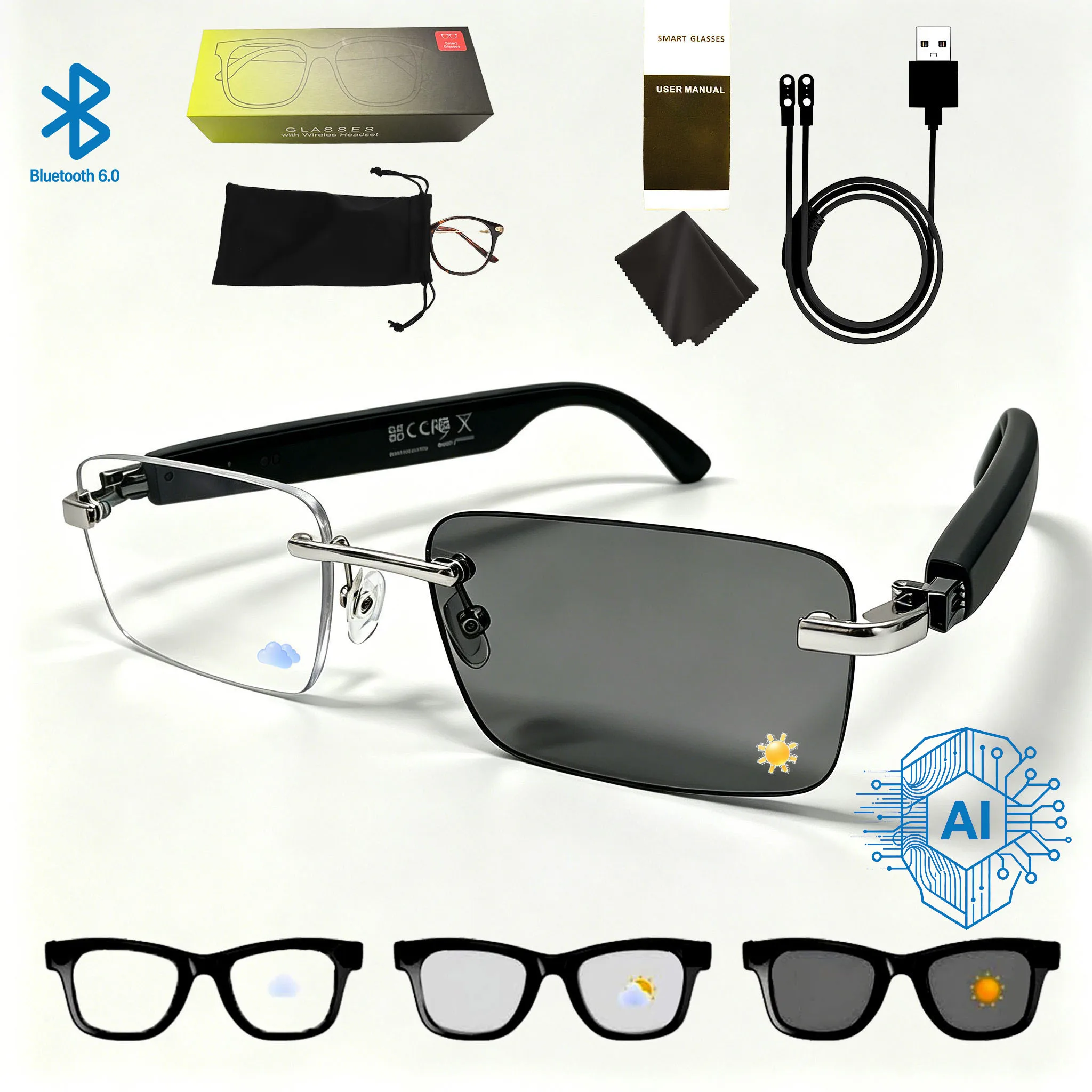 AI Glasses UF05Yin B