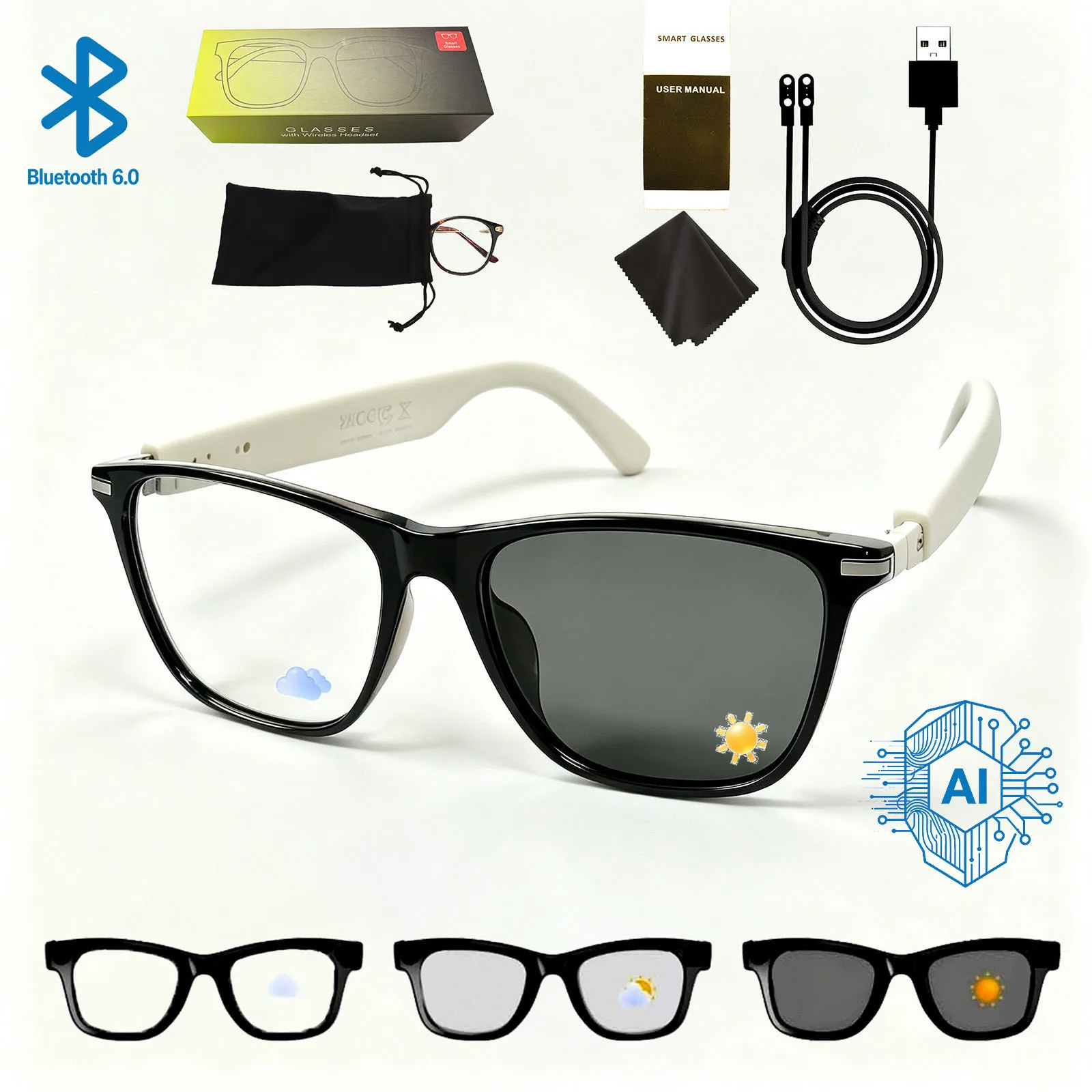 AI Glasses M01Hei W