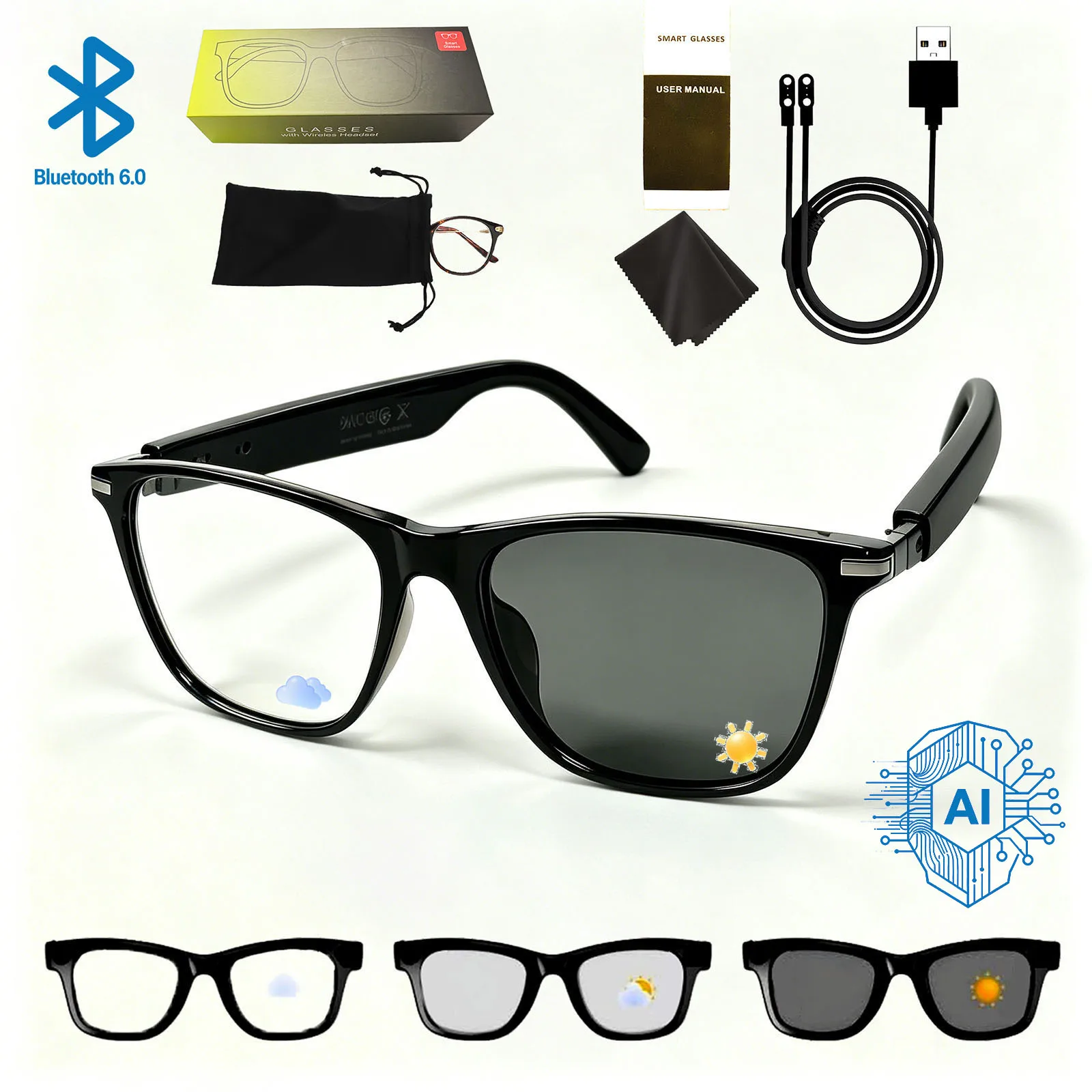 AI Glasses M01Hei B