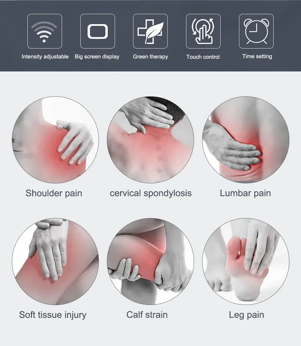 Ultrasonic Therapy Machine For Pain Relief Muscle Joints Massage No Drug Ultrasound 1MHz Physiotherapy Device LCD Screen Display