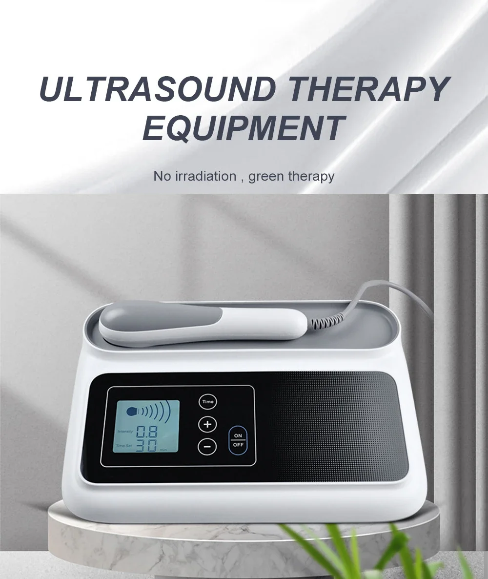 Ultrasonic Therapy Machine For Pain Relief Muscle Joints Massage No Drug Ultrasound 1MHz Physiotherapy Device LCD Screen Display