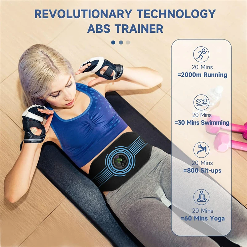 EMS Muscle Stimulation Belt Electric ABS Stimulator Trainer EMS Abdominal Exerciser Toning Belts Arm Leg Back Fitness Massager