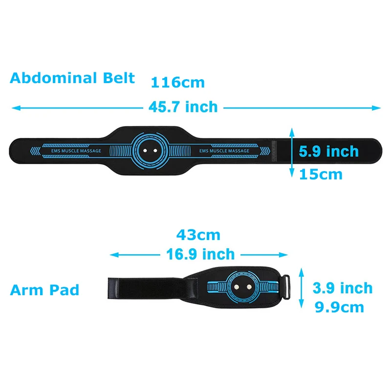 EMS Muscle Stimulation Belt Electric ABS Stimulator Trainer EMS Abdominal Exerciser Toning Belts Arm Leg Back Fitness Massager