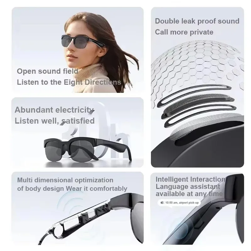 8K HD AI Smart Glasses Translation Hands-Free Calling AI Chat Logging Music Playback Smart Sunglasses for Men Women NEW 8K HD AI Smart Glasses Translation Hands-Free Calling AI Chat Logging Music Playback Smart Sunglasses for Men Women NEW